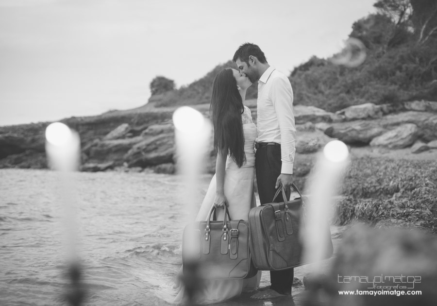 Post-boda en la playa de Alberto y Carla